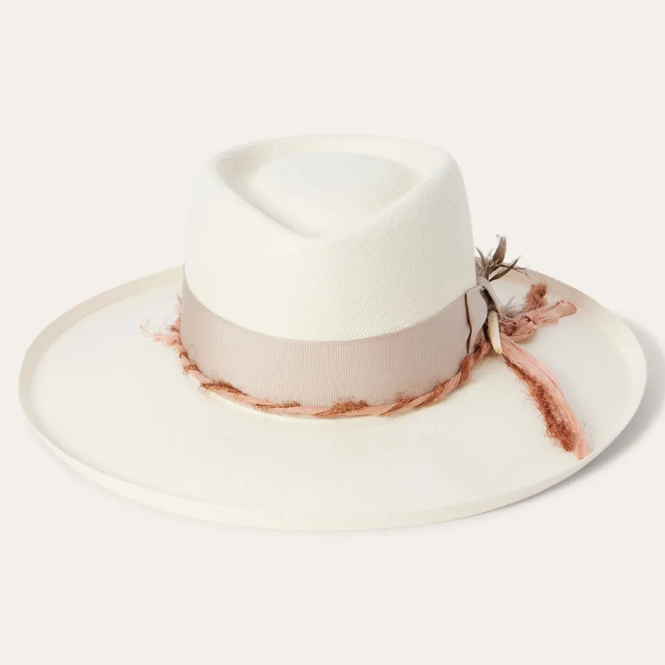 Discount Stetson Kings Row Shantung Straw Fedora Natural