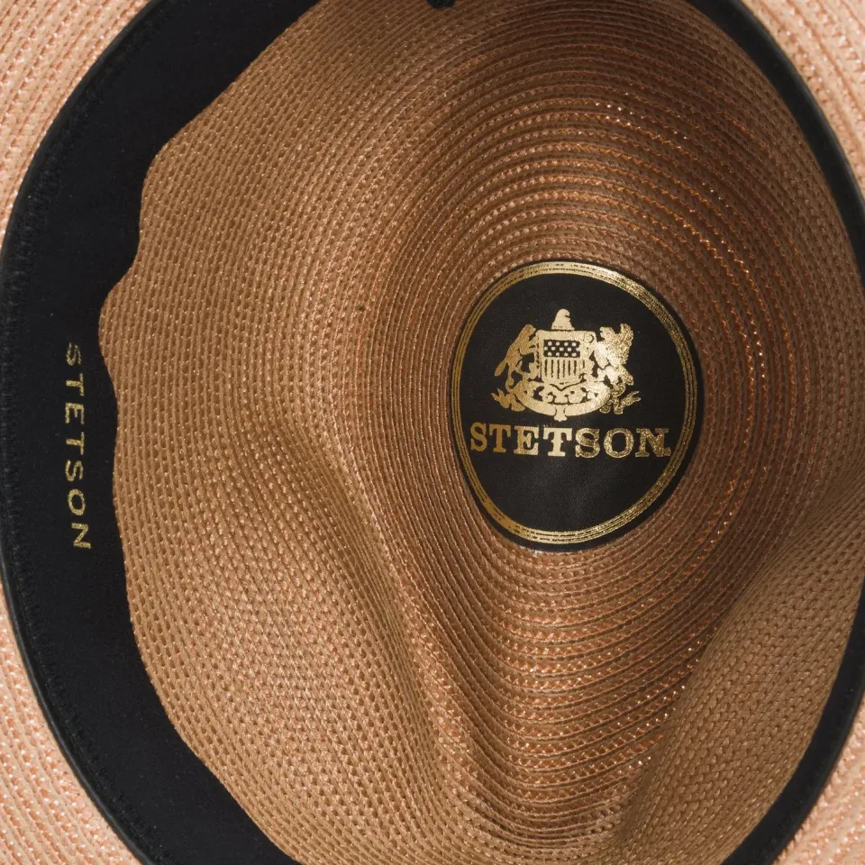 New Stetson Latte Milan Fedora Cognac