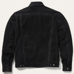 Hot Stetson Leather Jean Jacket Black