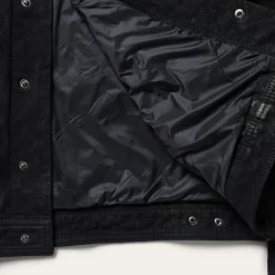 Hot Stetson Leather Jean Jacket Black
