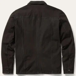 New Stetson Leather Western Shirt Jacket Brown