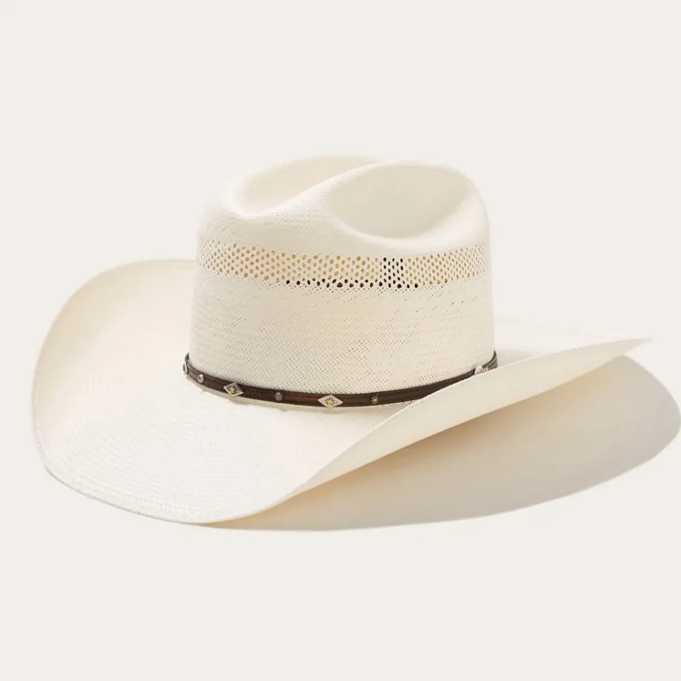 Hot Stetson Lobo 10X Straw Cowboy Hat Natural