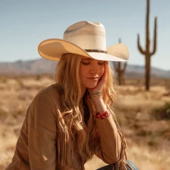 Stetson Lobo 10X Straw Cowboy Hat Natural