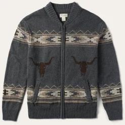 Online Stetson Longhorn Cardigan Grey