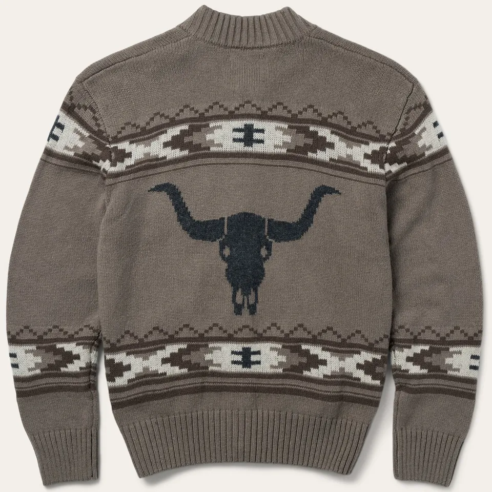 Sale Stetson Longhorn Cardigan Brown