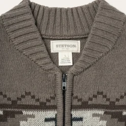 Sale Stetson Longhorn Cardigan Brown