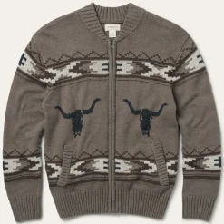 New Stetson Longhorn Cardigan Brown