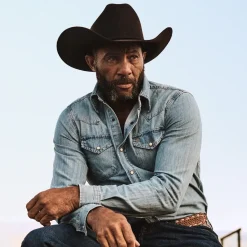 Sale Stetson Long-Sleeved Denim Shirt Blue