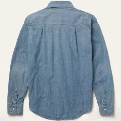 Sale Stetson Long-Sleeved Denim Shirt Blue