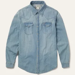 Stetson Long-Sleeved Denim Shirt Blue