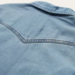 Stetson Loose Fit Denim Shirt Blue