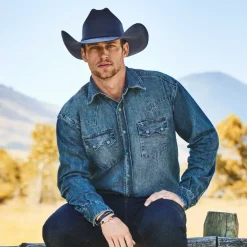 Outlet Stetson Mason 4X Cowboy Hat Granite
