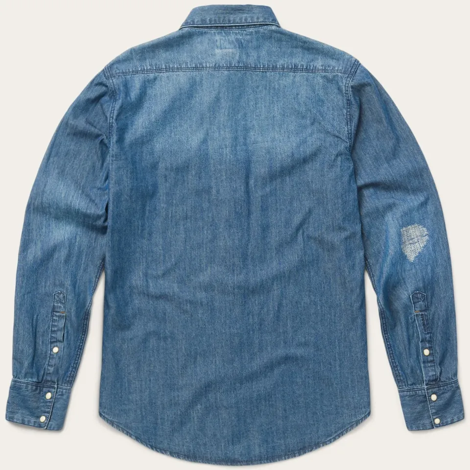 Online Stetson Medium Denim Shirt Blue