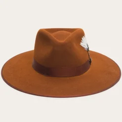 Discount Stetson Midtown Wide Flat Brim Hat Black
