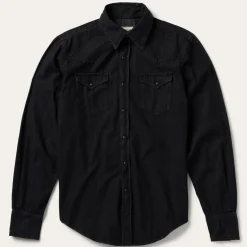 Sale Stetson Modern Denim Western Shirt Black