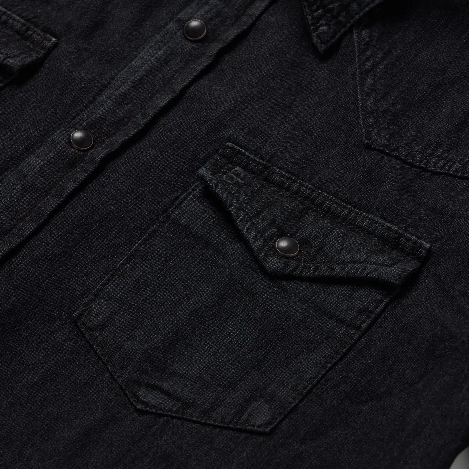New Stetson Modern Denim Western Shirt Black