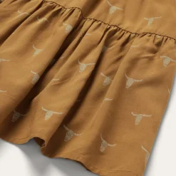 Stetson Mojave Longhorn Print Dress Brown