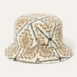 Online Stetson Navajo Jersey Bucket Hat Off White / Beige