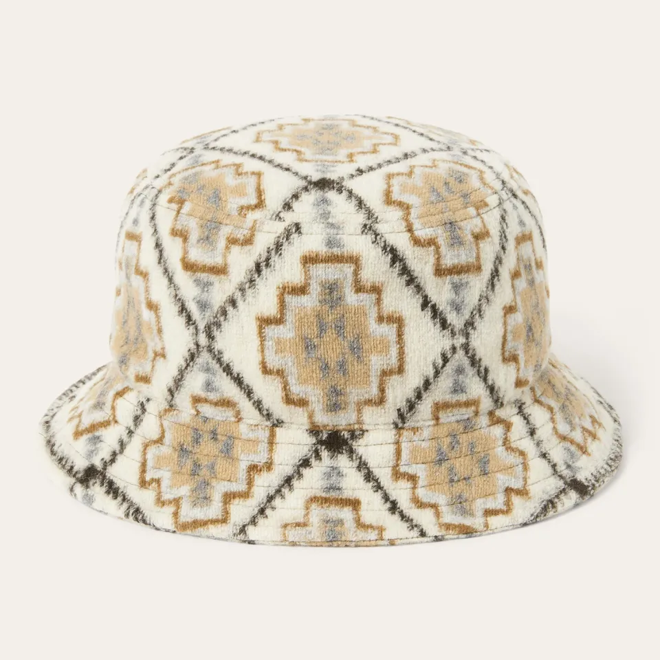 Online Stetson Navajo Jersey Bucket Hat Off White / Beige