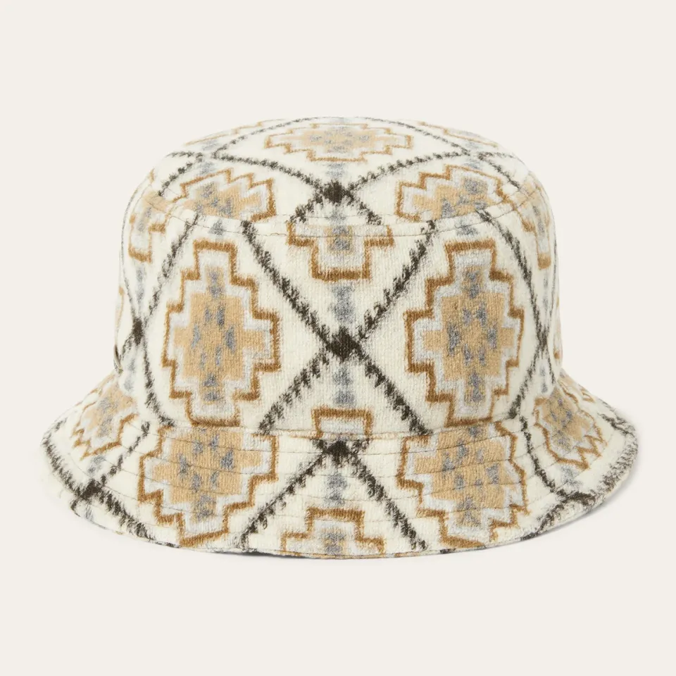 Online Stetson Navajo Jersey Bucket Hat Off White / Beige
