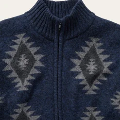 Best Stetson Navy Aztec Cardigan Blue