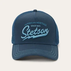 Sale Stetson Embroidered 1865 Trucker Cap Navy