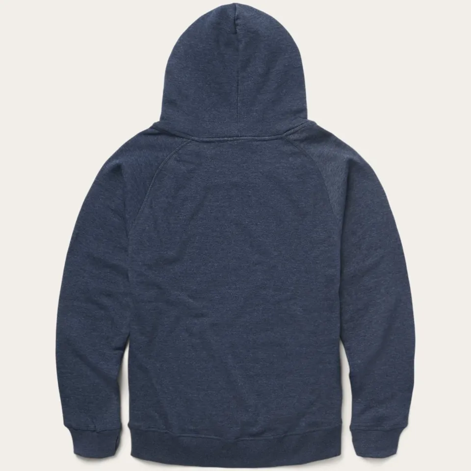 Discount Stetson Navy Heather Fleece Knit Hooded Sweatshirt Blue