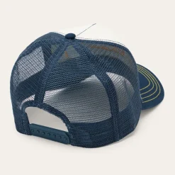 Sale Stetson Navy Script Heritage Trucker Cap Blue/White