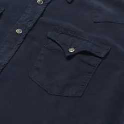 New Stetson Navy Twill Shirt Blue