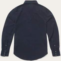 Best Stetson Navy Twill Shirt Blue