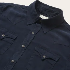 Best Stetson Navy Twill Shirt Blue