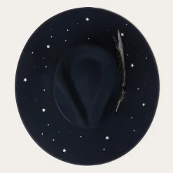 Outlet Stetson Night Sky Fedora Navy