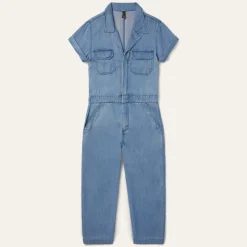 Discount Stetson Notch Collar Jumpsuit Blue