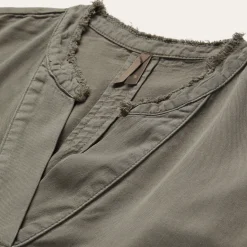 Sale Stetson Olive Lyocell Twill Peasant Top Green