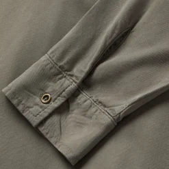 Sale Stetson Olive Lyocell Twill Peasant Top Green