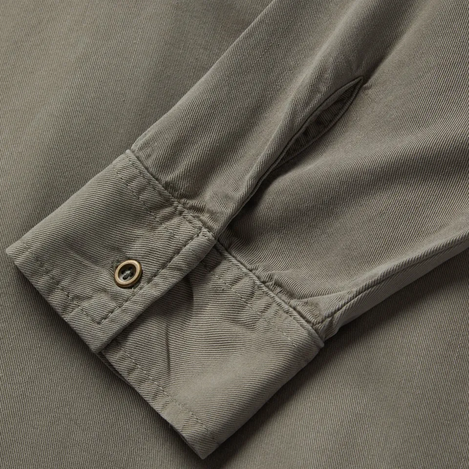 Sale Stetson Olive Lyocell Twill Peasant Top Green
