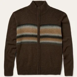 New Stetson Ombre Border Stripe Cardigan Brown