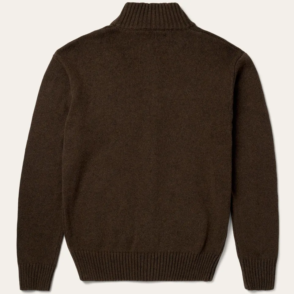 Stetson Ombre Border Stripe Cardigan Brown