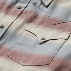 Clearance Stetson Ombre Stripe Twill Shirt Wine