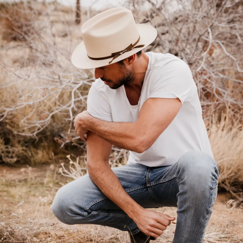 Outlet Stetson Open Road Straw Hat Silverbelly
