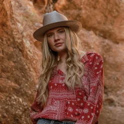 Hot Stetson Open Road Straw Hat Taupe