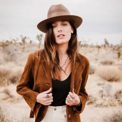Stetson Open Road Vented Straw Cowboy Hat Chocolate