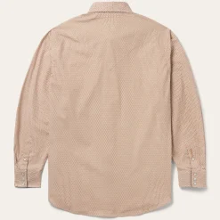 Discount Stetson Diamond Print Western Shirt Orange