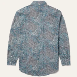 Hot Stetson Paisley Western Shirt Green