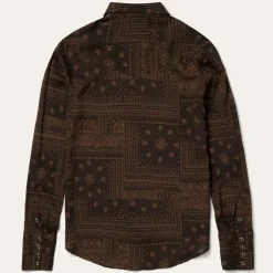 Sale Stetson Patchwork Bandana Print Blouse Brown