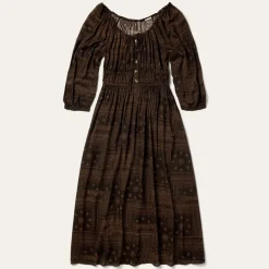 Online Stetson Patchwork Bandana Print Dress Brown