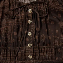 Online Stetson Patchwork Bandana Print Dress Brown