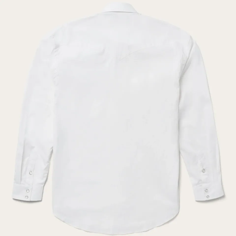 Best Stetson Pin Point Oxford Shirt White