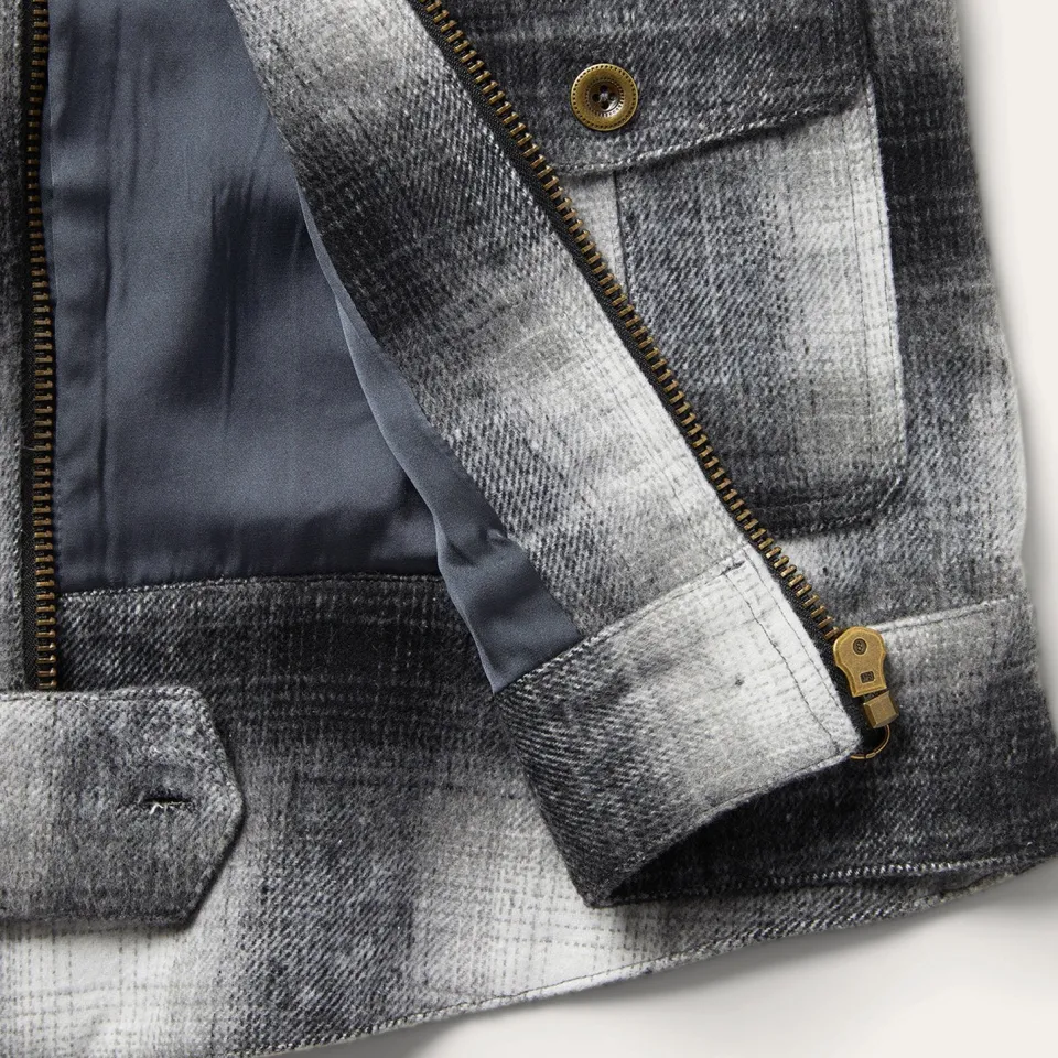 Stetson Plaid Cropped Jacket Black