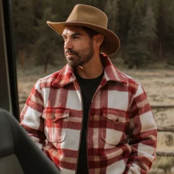 Best Stetson Plaid Lined Jac-Shirt Red